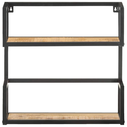 Scaffale a Muro 80x20x60 cm in Legno di Mango Grezzo | homemem39