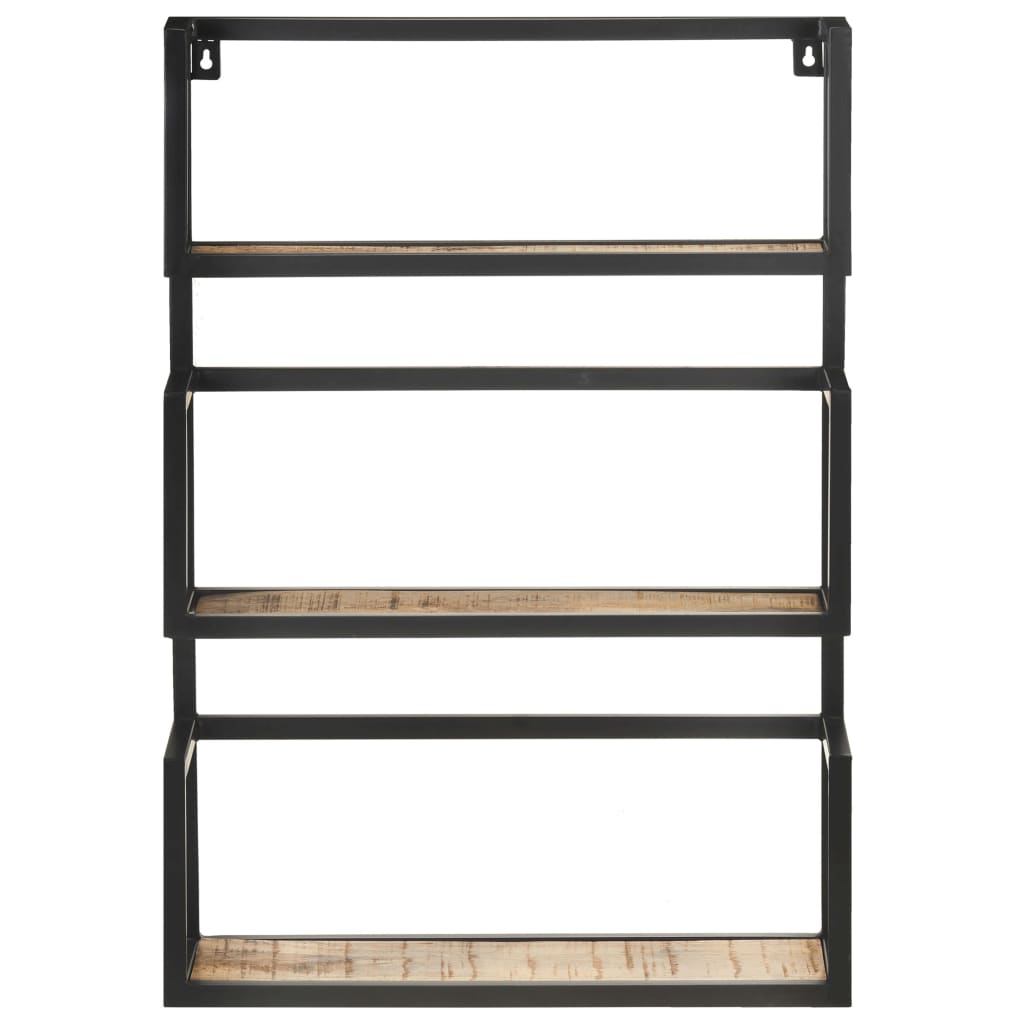 Scaffale a Muro 60x20x85 cm in Legno di Mango Grezzo | homemem39