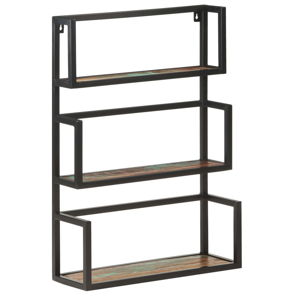 Scaffale a Muro 60x20x85 cm in Legno Massello di Recupero | homemem39