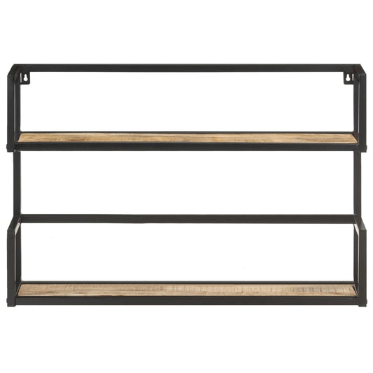 Scaffale a Muro 60x20x60 cm in Legno di Mango Grezzo | homemem39