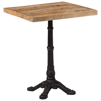 Tavolino da Bistrot 60x60x77 cm in Legno di Mango Grezzo