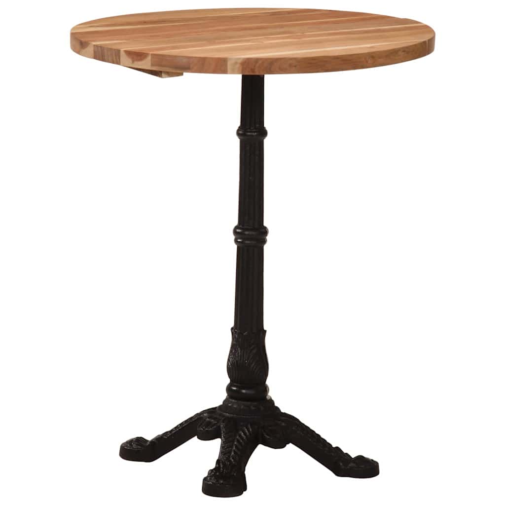 Tavolino da Bistrot Ø60x76 cm in Legno Massello di Acacia