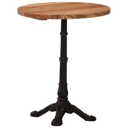 Tavolino da Bistrot Ø60x76 cm in Legno Massello di Acacia