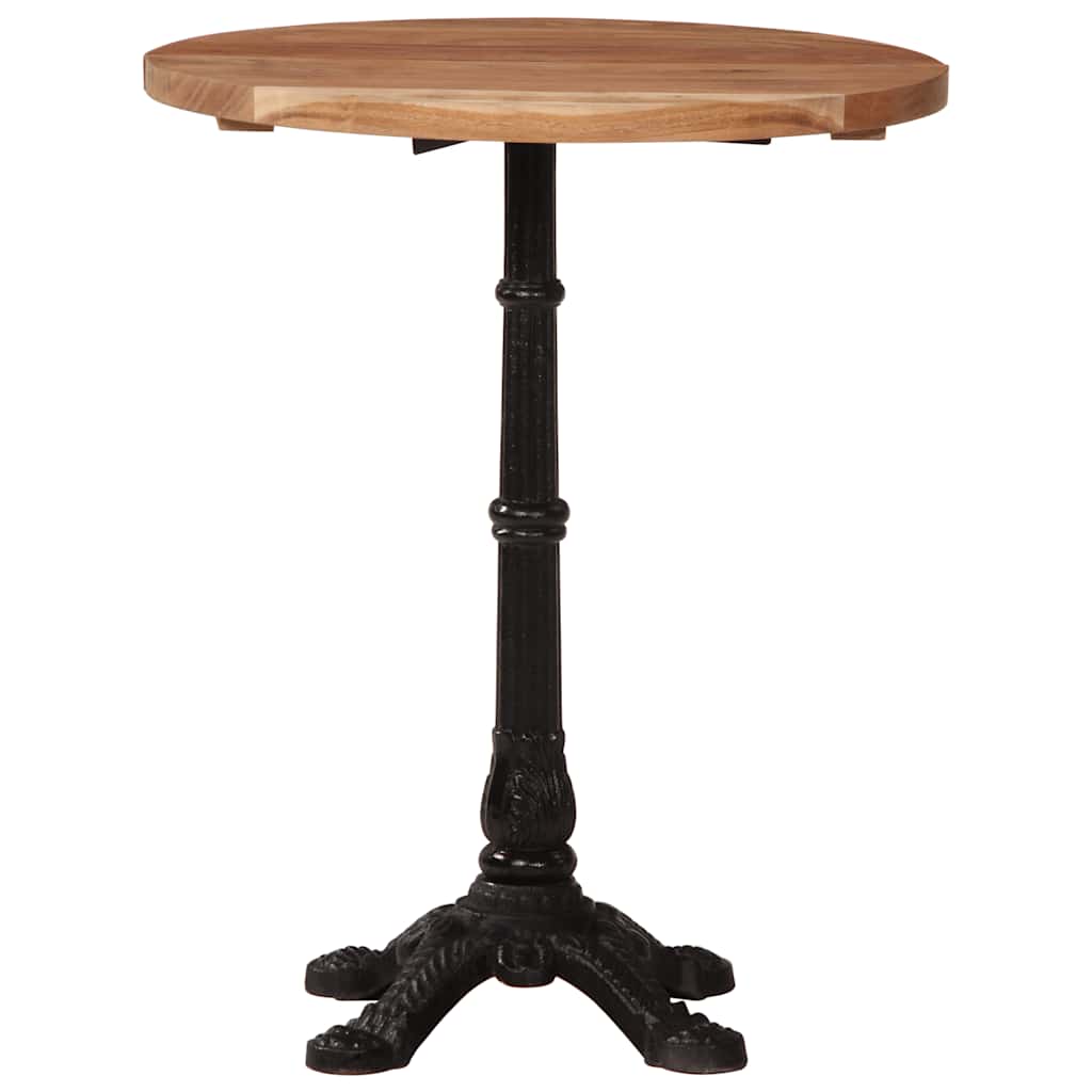 Tavolino da Bistrot Ø60x76 cm in Legno Massello di Acacia