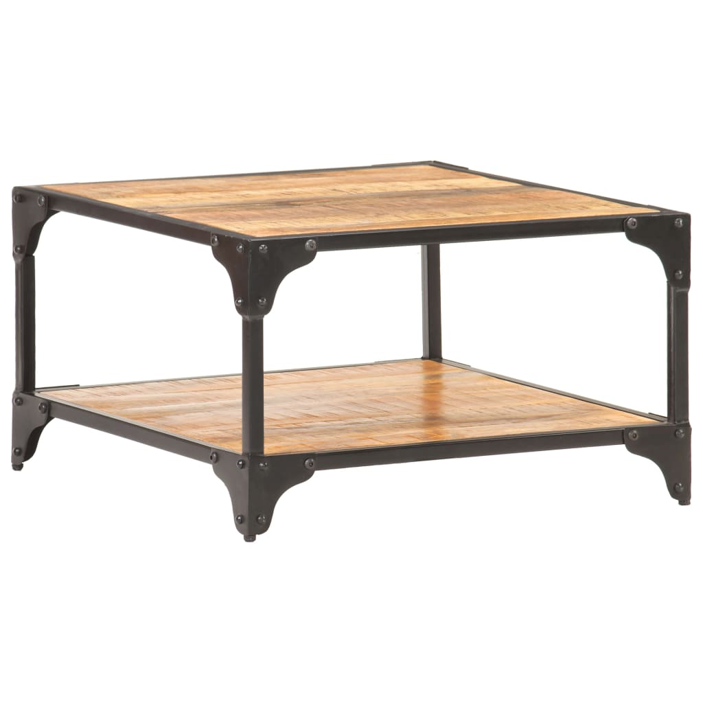 Tavolino da Salotto 60x60x35 cm in Legno Massello di Mango | homemem39