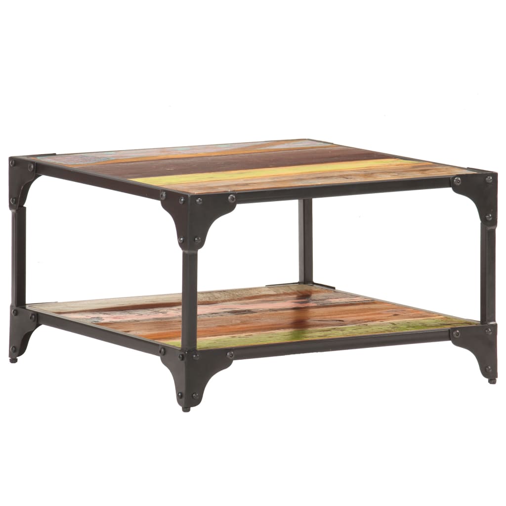 Tavolino da Salotto 60x60x35 cm in Legno Massello di Recupero | homemem39