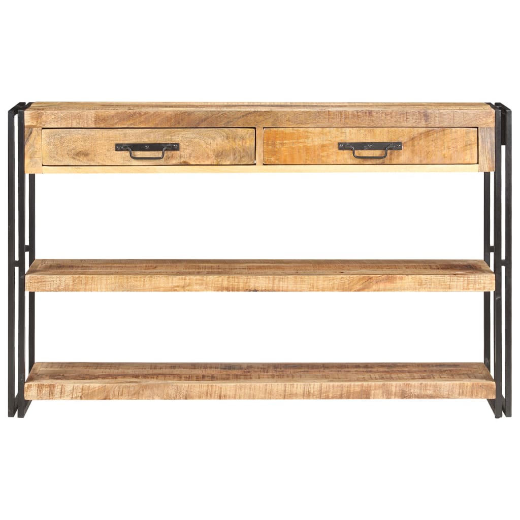 Credenza 120x30x75 cm in Legno Massello di Mango Grezzo - homemem39