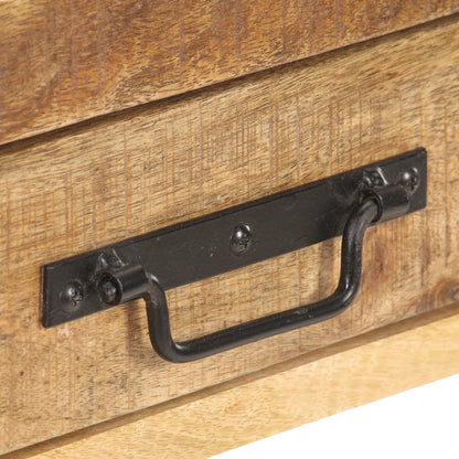 Credenza 120x30x75 cm in Legno Massello di Mango Grezzo - homemem39