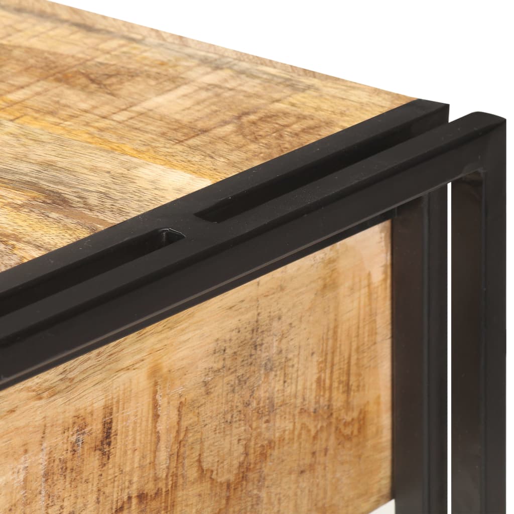 Credenza 120x30x75 cm in Legno Massello di Mango Grezzo - homemem39