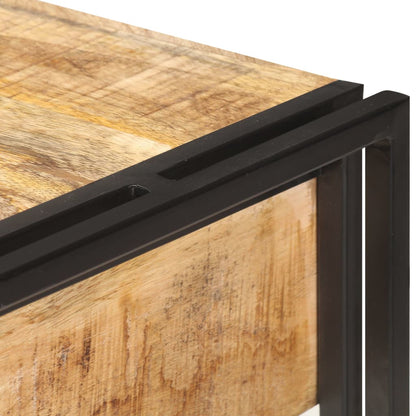 Credenza 120x30x75 cm in Legno Massello di Mango Grezzo - homemem39