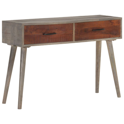 Tavolo Consolle Grigio 110x35x75 cm in Massello di Mango Grezzo - homemem39