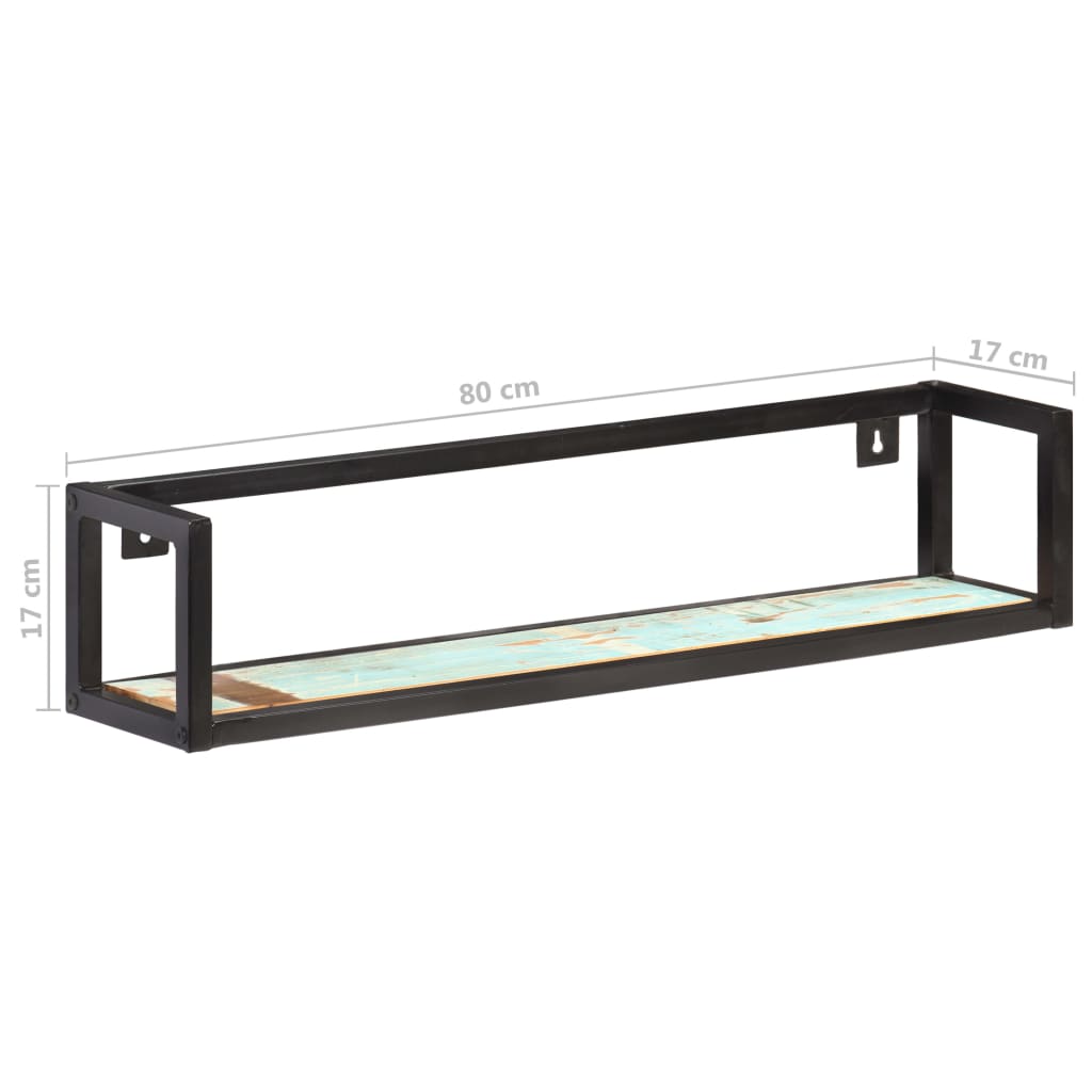 Mensole a Muro 2 pz 80 cm in Legno Massello di Recupero | homemem39