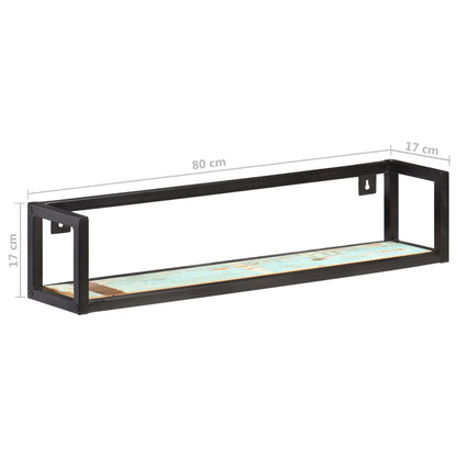 Mensole a Muro 2 pz 80 cm in Legno Massello di Recupero | homemem39