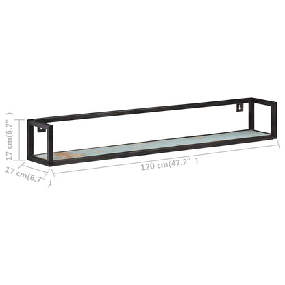 Mensole a Muro 2 pz 120 cm in Legno Massello di Recupero | homemem39