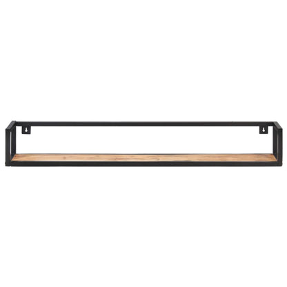 Mensole a Muro 2 pz 120 cm in Legno Massello di Acacia | homemem39