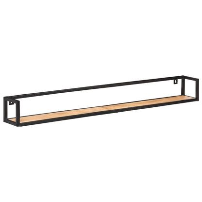 Mensole a Muro 2 pz 160 cm in Legno Massello di Acacia | homemem39