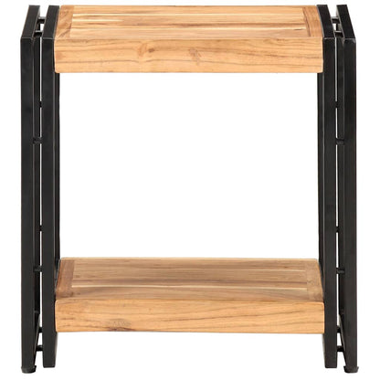 Tavolino Laterale 40x30x40 cm in Legno Massello di Acacia