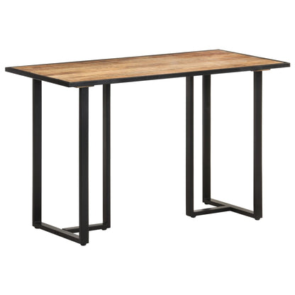 Tavolo da Pranzo 120 cm in Legno Massello di Mango Grezzo - homemem39