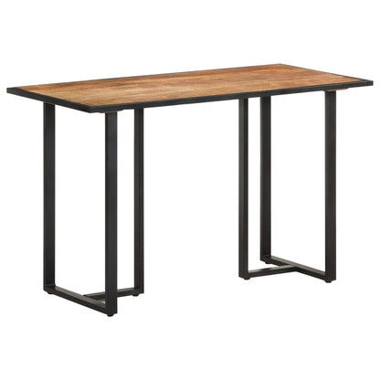 Tavolo da Pranzo 120 cm in Legno Massello di Mango Grezzo - homemem39