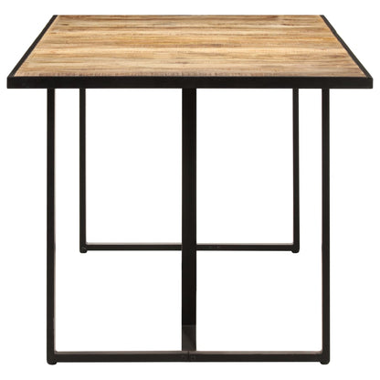 Tavolo da Pranzo 160 cm in Legno Massello di Mango Grezzo