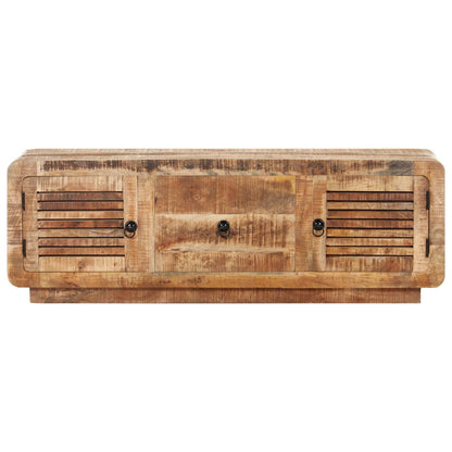 Mobile Porta TV 120x30x40 cm in Legno di Mango Grezzo - homemem39