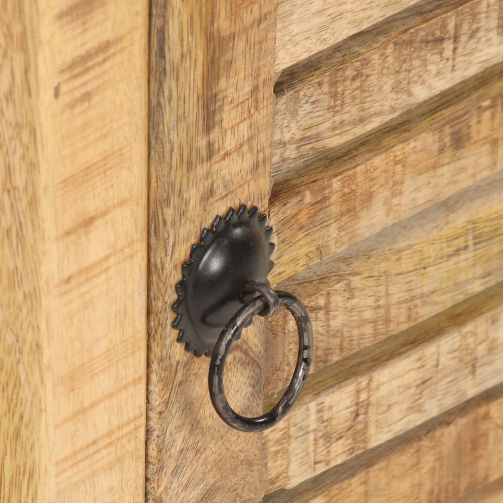 Comodino 40x30x50 cm in Legno Massello di Mango Grezzo - homemem39