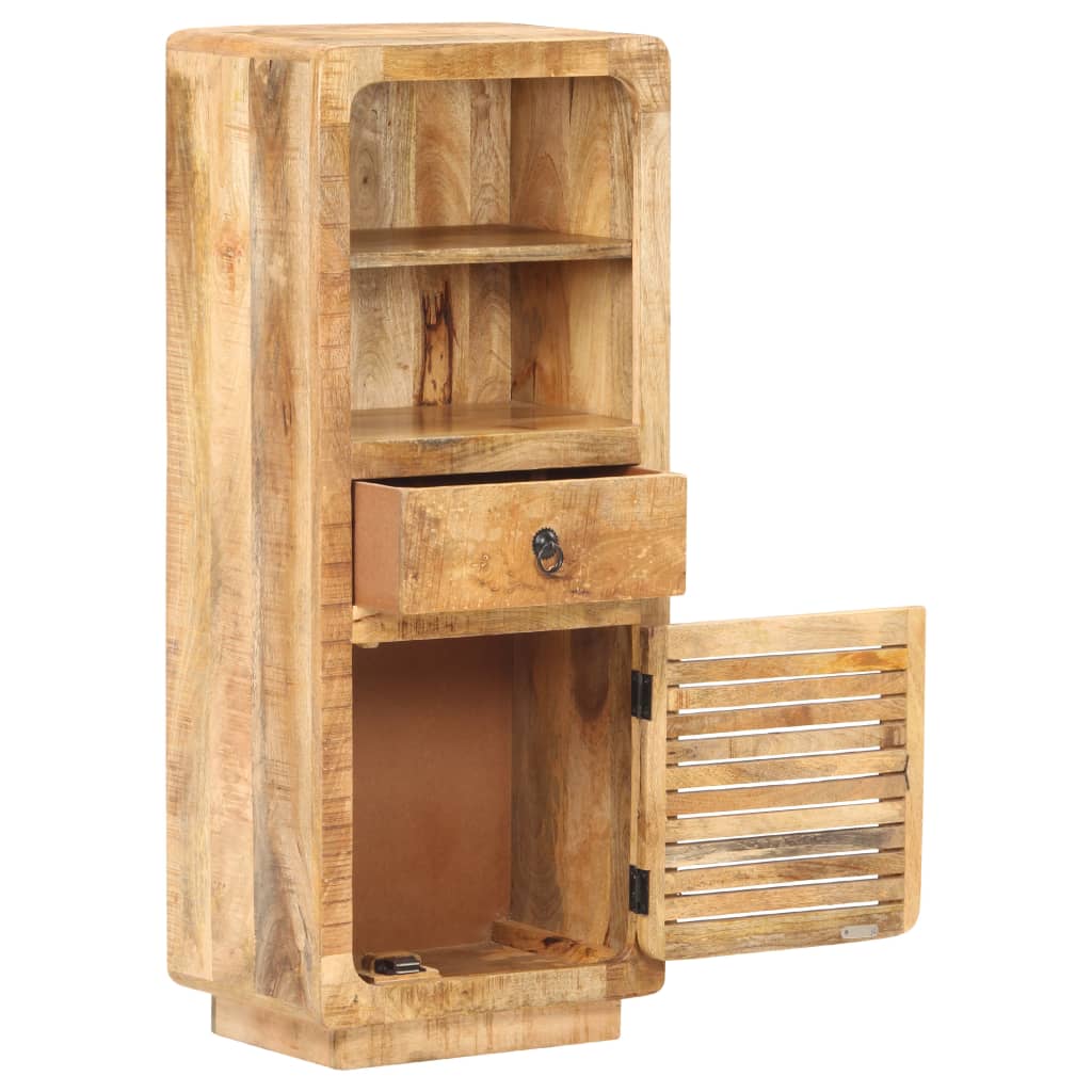 Credenza Alta 45x32x110 cm in Legno Massello di Mango Grezzo