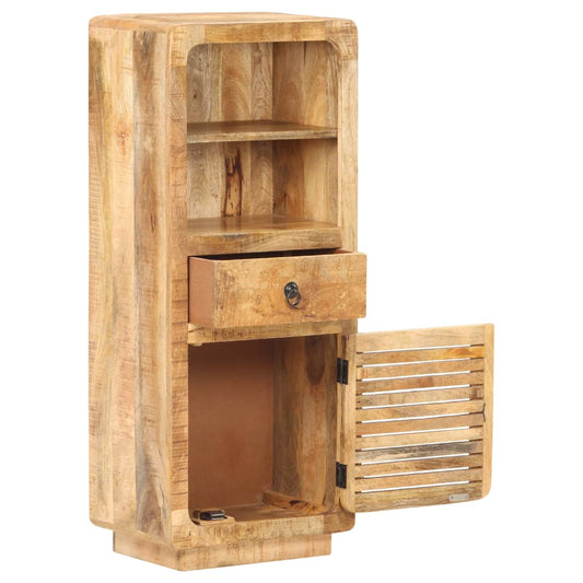 Credenza Alta 45x32x110 cm in Legno Massello di Mango Grezzo