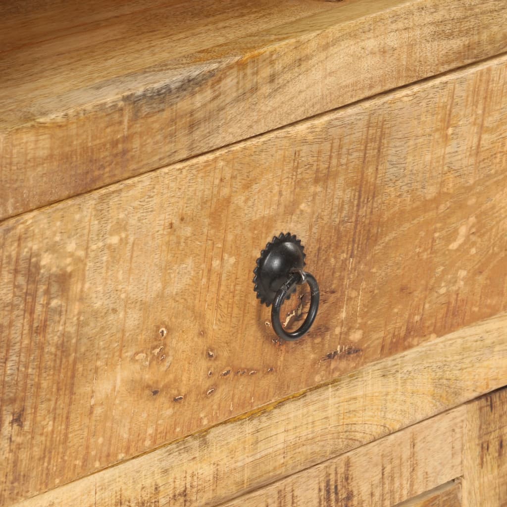 Credenza Alta 45x32x110 cm in Legno Massello di Mango Grezzo