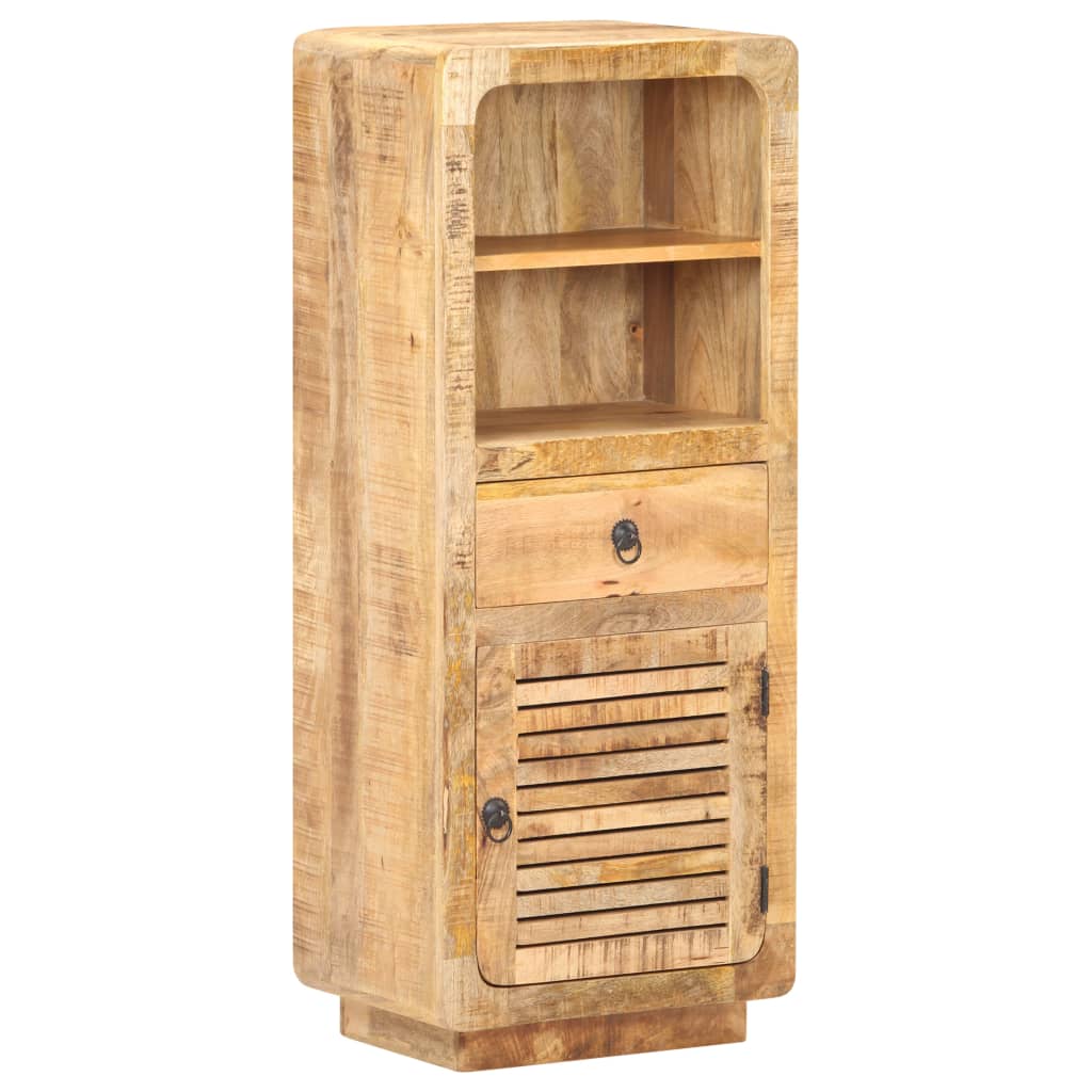 Credenza Alta 45x32x110 cm in Legno Massello di Mango Grezzo | homemem39
