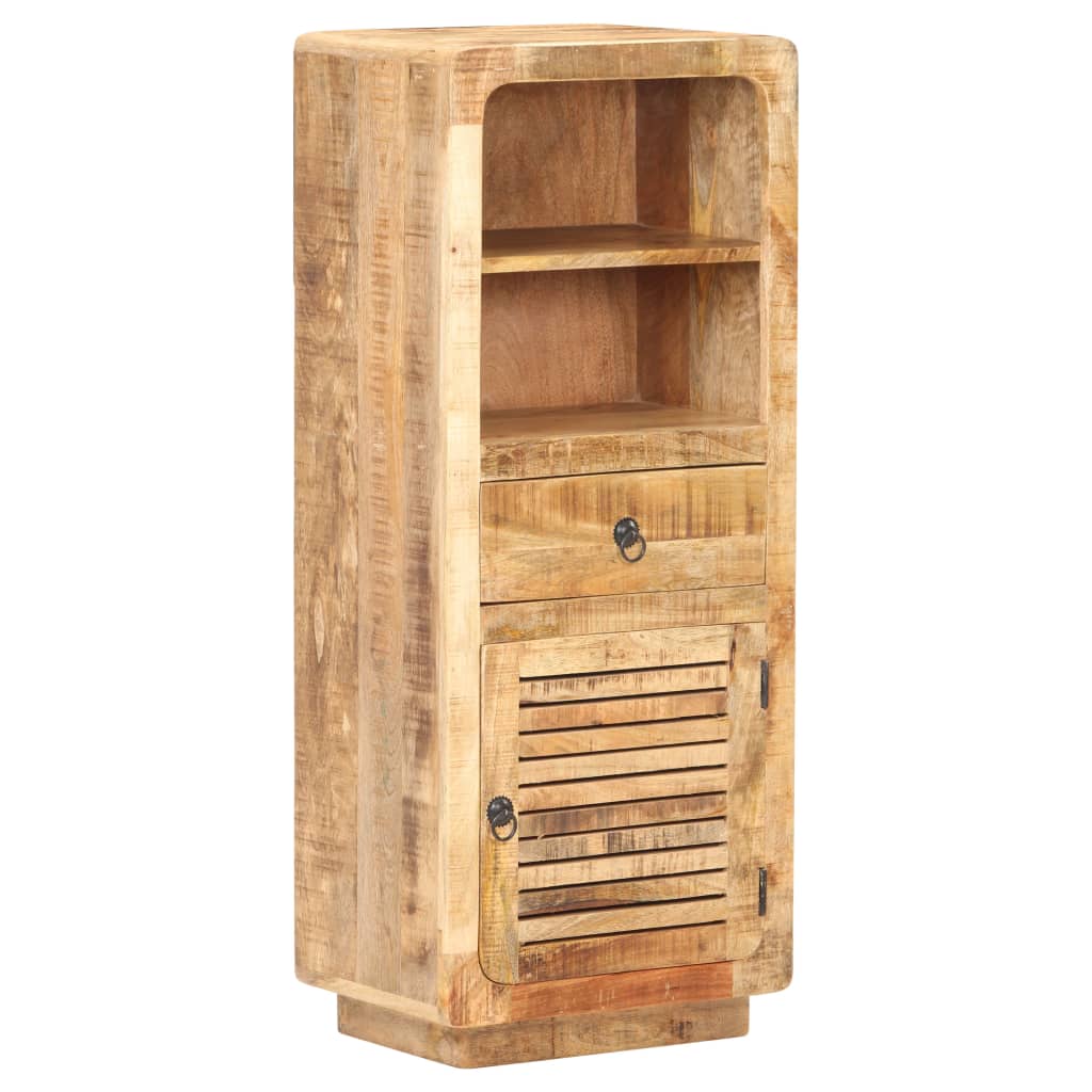 Credenza Alta 45x32x110 cm in Legno Massello di Mango Grezzo