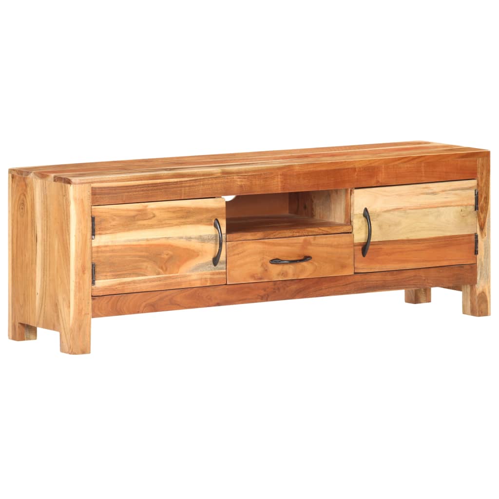 Mobile Porta TV 116x30x40 cm in Legno Massello di Acacia - homemem39