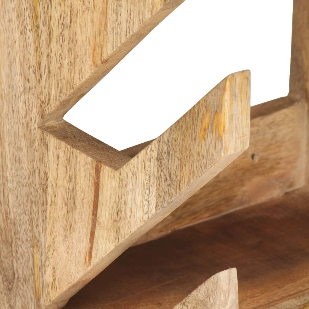 Supporto Skateboard da Parete 25x20x30 cm in Legno di Mango