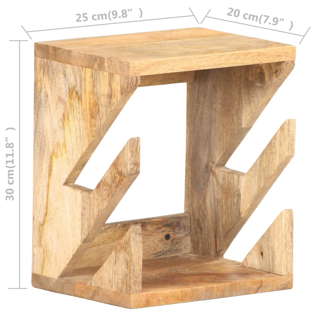 Supporto Skateboard da Parete 25x20x30 cm in Legno di Mango