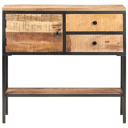 Credenza 85x30x80 cm in Legno Massello di Mango Grezzo - homemem39