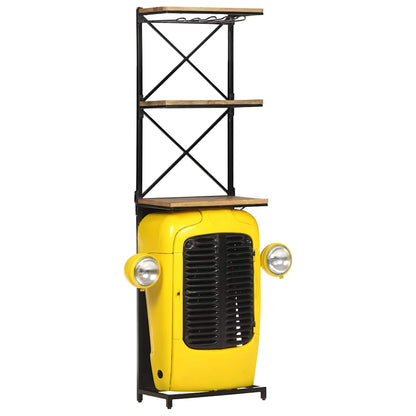 Cantinetta per Vini a Trattore Bianca 49x31x172 cm Mango Grezzo