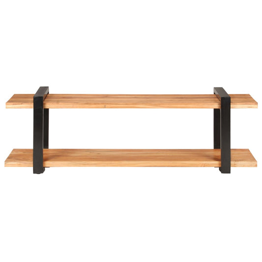 Mobile Porta TV 130x40x40 cm in Legno Massello di Acacia - homemem39