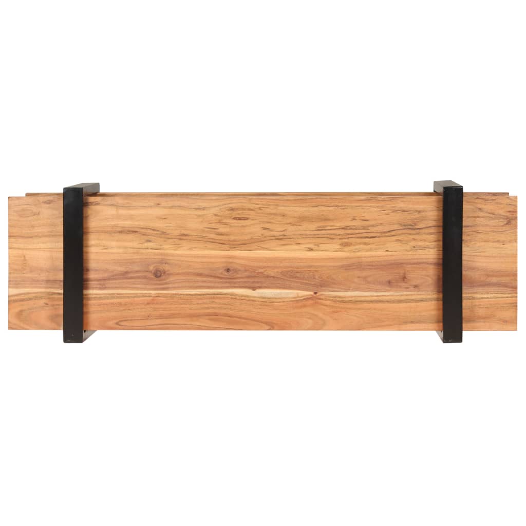Mobile Porta TV 130x40x40 cm in Legno Massello di Acacia - homemem39