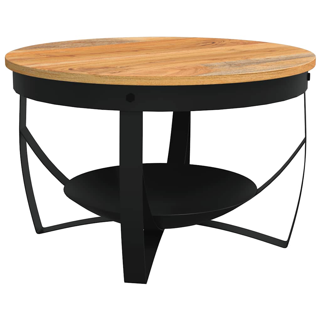 Tavolino da Salotto Ø68x43 cm in Legno Massello di Acacia | homemem39