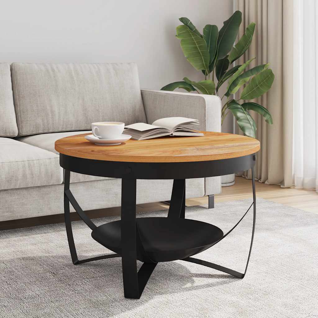 Tavolino da Salotto Ø68x43 cm in Legno Massello di Acacia | homemem39