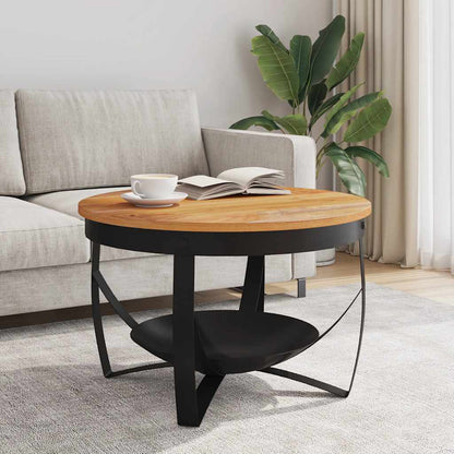 Tavolino da Salotto Ø68x43 cm in Legno Massello di Acacia | homemem39