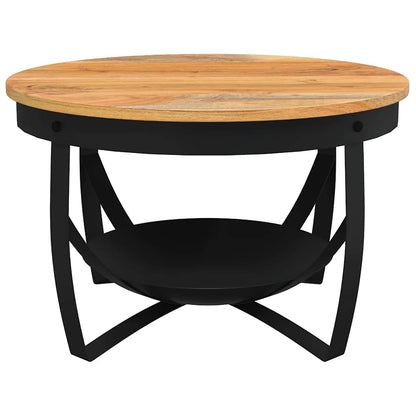 Tavolino da Salotto Ø68x43 cm in Legno Massello di Acacia | homemem39
