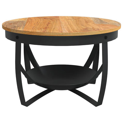 Tavolino da Salotto Ø68x43 cm in Legno Massello di Acacia | homemem39