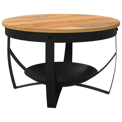Tavolino da Salotto Ø68x43 cm in Legno Massello di Acacia | homemem39