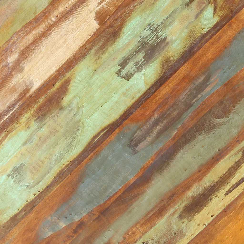 Tavolino da Salotto Ø68x43 cm in Legno Massello di Recupero | homemem39