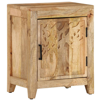 Comodino 40x30x50 cm in Legno Massello di Mango - homemem39