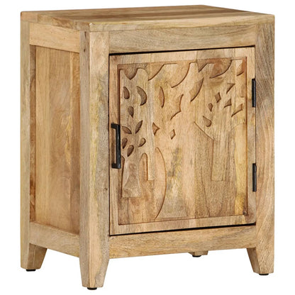 Comodino 40x30x50 cm in Legno Massello di Mango - homemem39