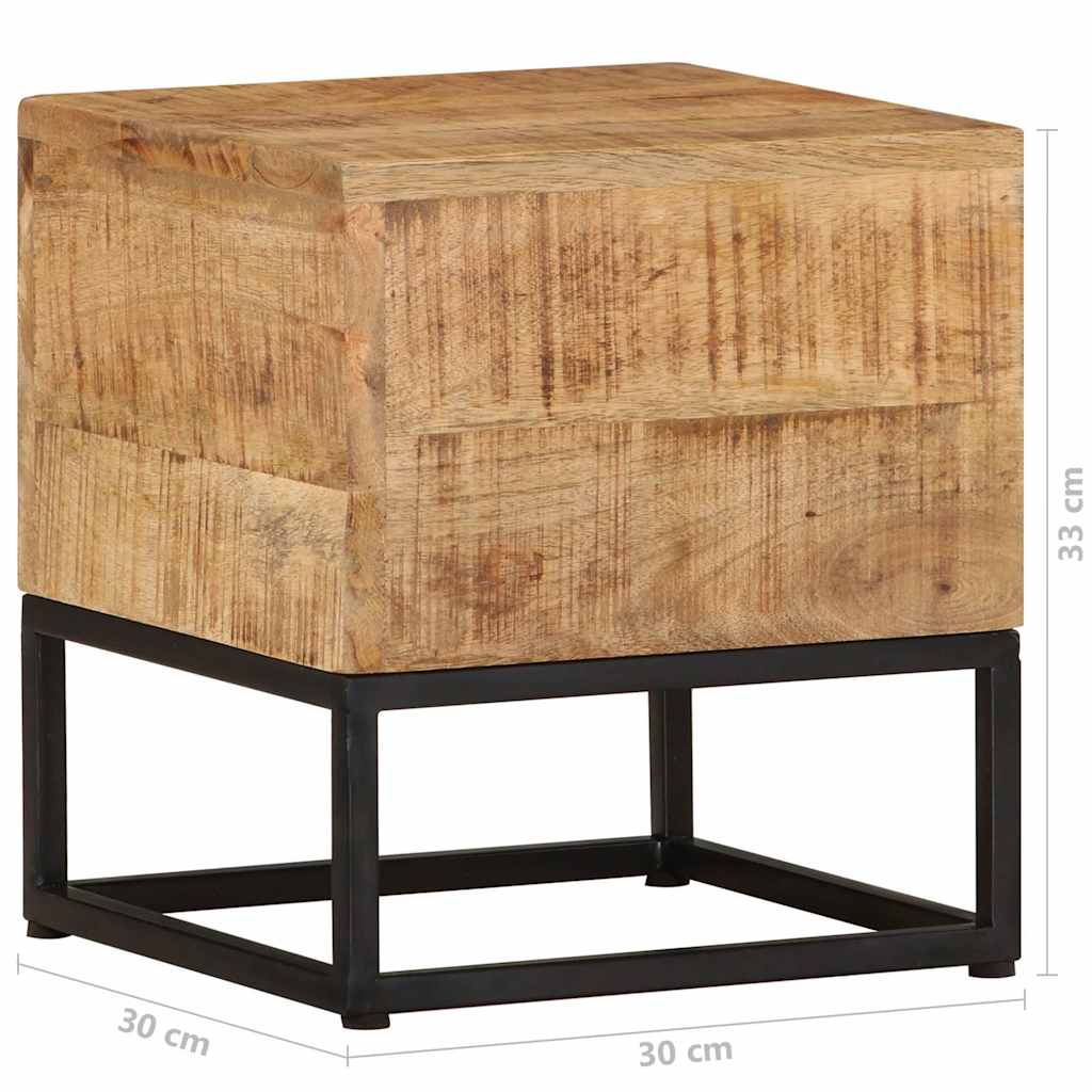 Tavolino 30x30x33 cm in Legno di Mango Grezzo | homemem39