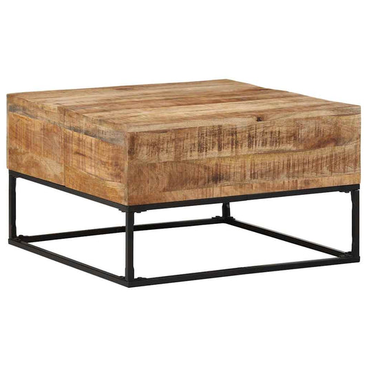 Tavolino da Salotto 68x68x41 cm in Legno di Mango Grezzo | homemem39