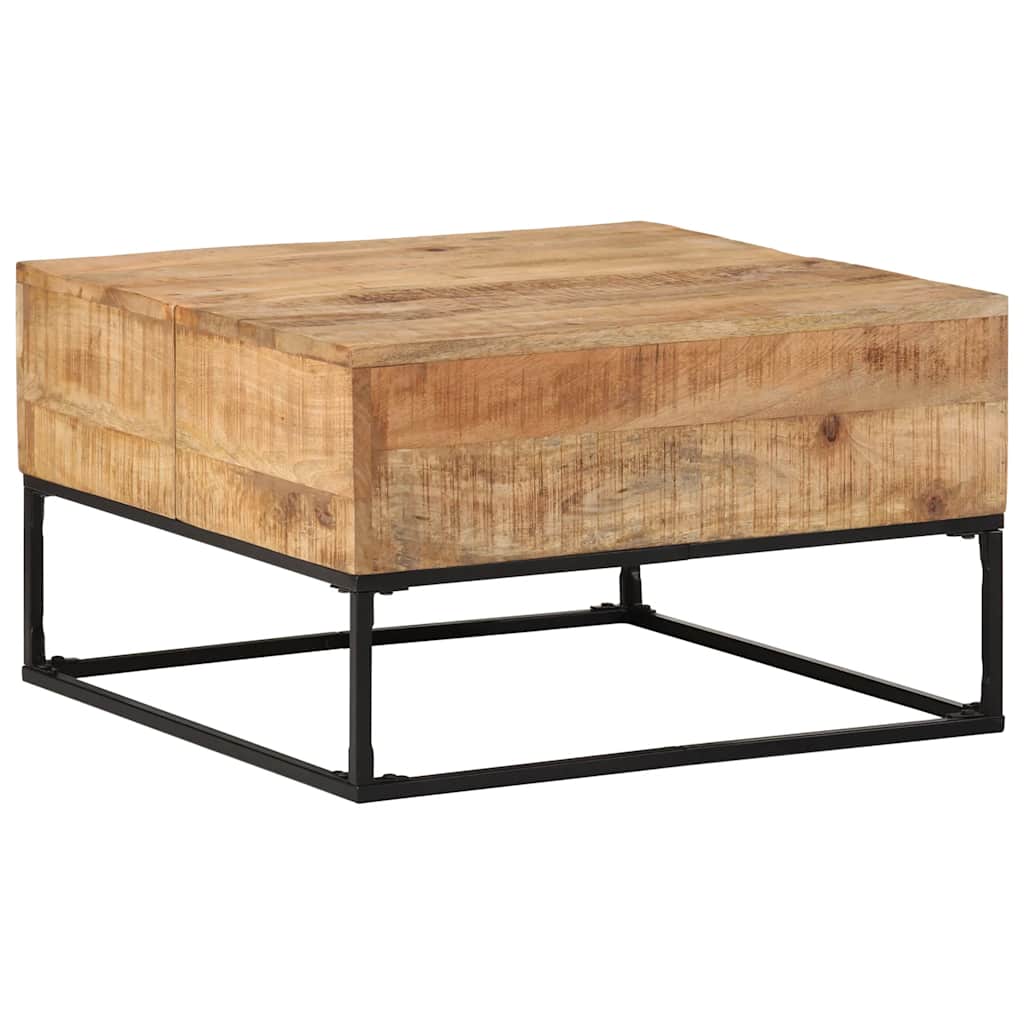 Tavolino da Salotto 68x68x41 cm in Legno di Mango Grezzo | homemem39